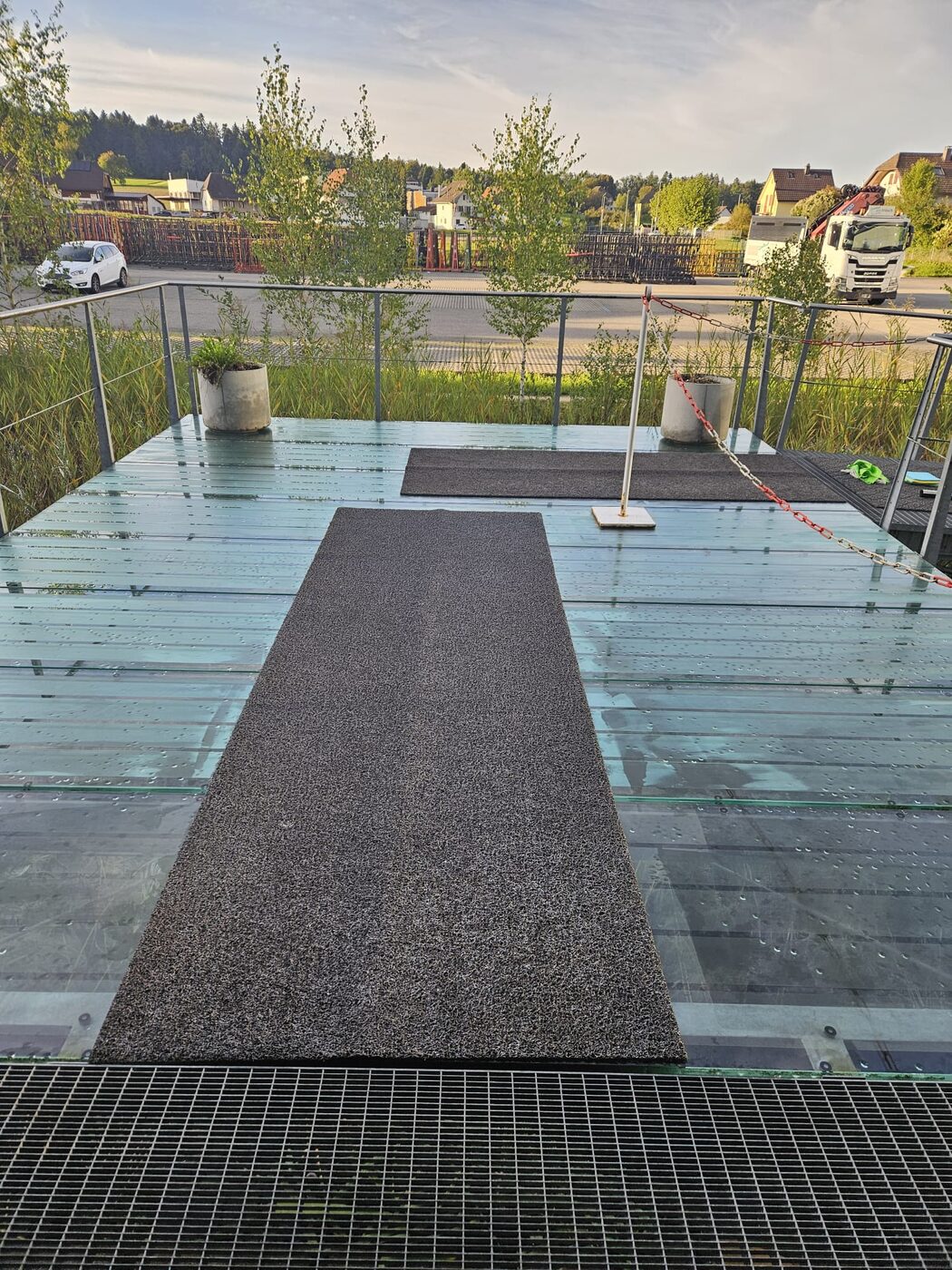 Gereinigtes Glasdach